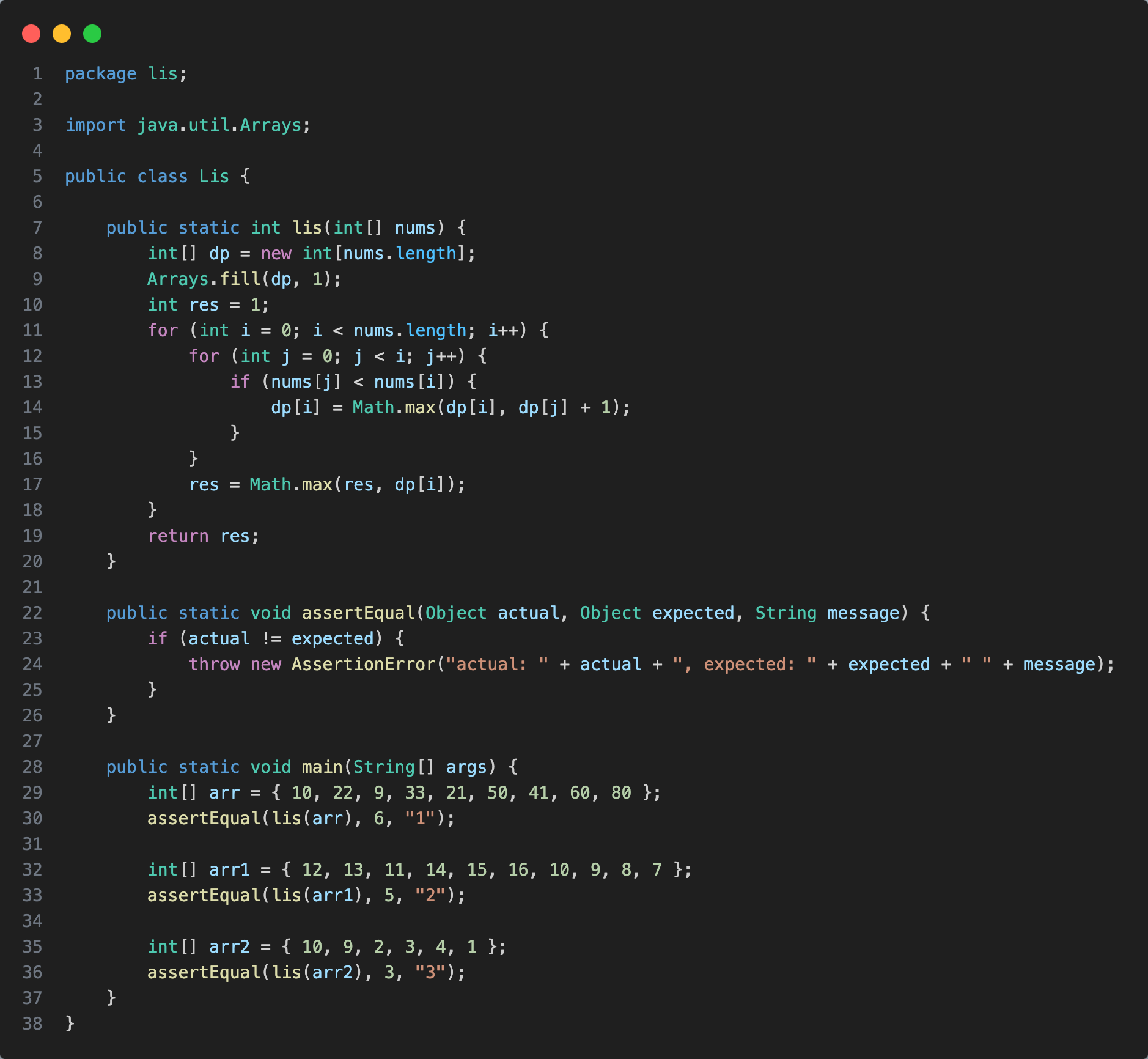 Lis.java